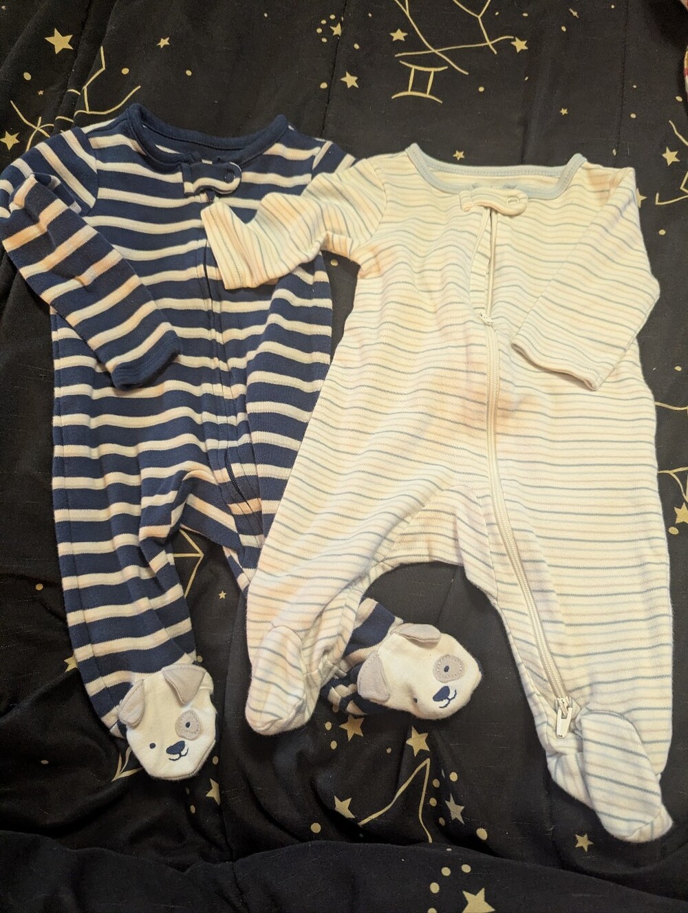 Carter's Boys Baby 3M Month Zipper Sleepers Outfits New Condition